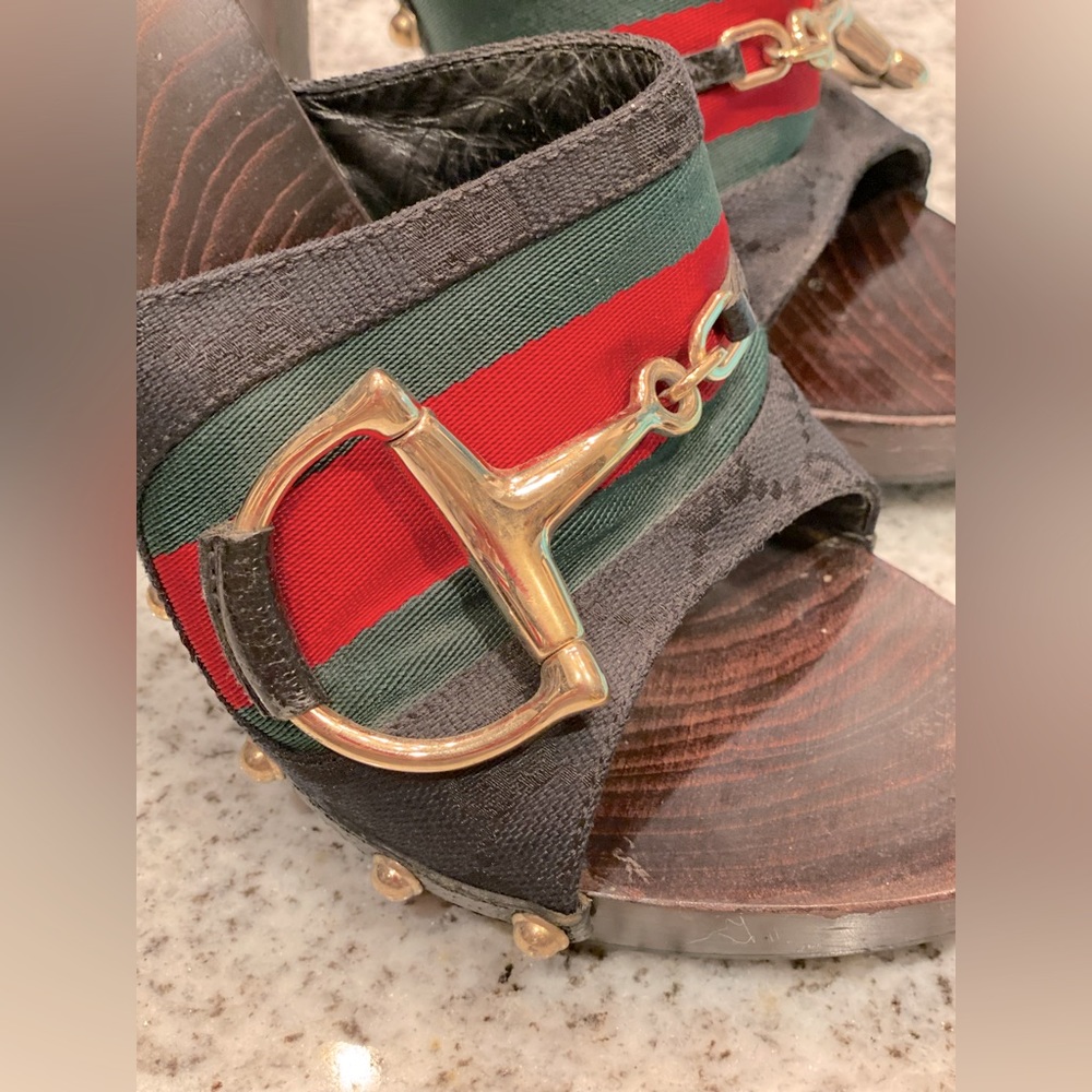 Authentic Gucci platform heel sandals size 38